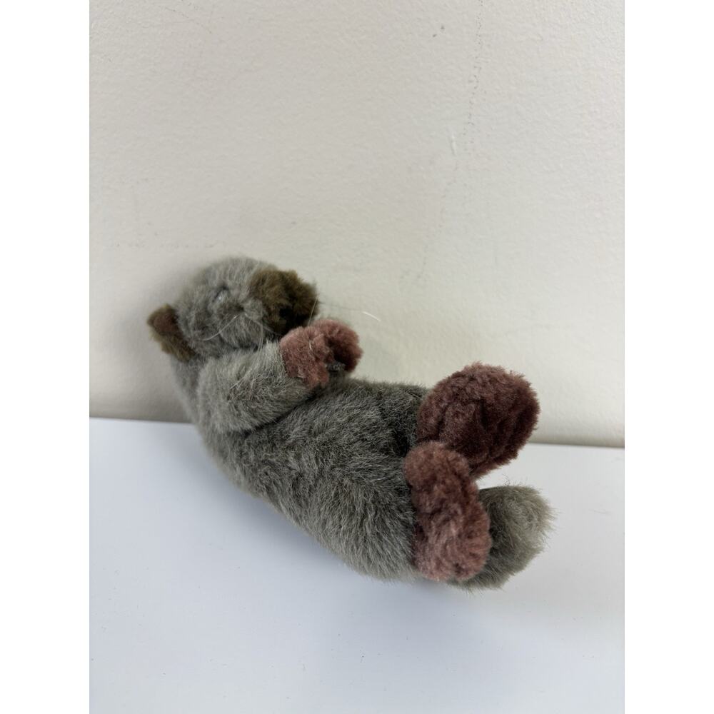 Nanco Sea Otter Plush Stuffed Animal Toy Hook & Loop Hands 7” Vtg 90s